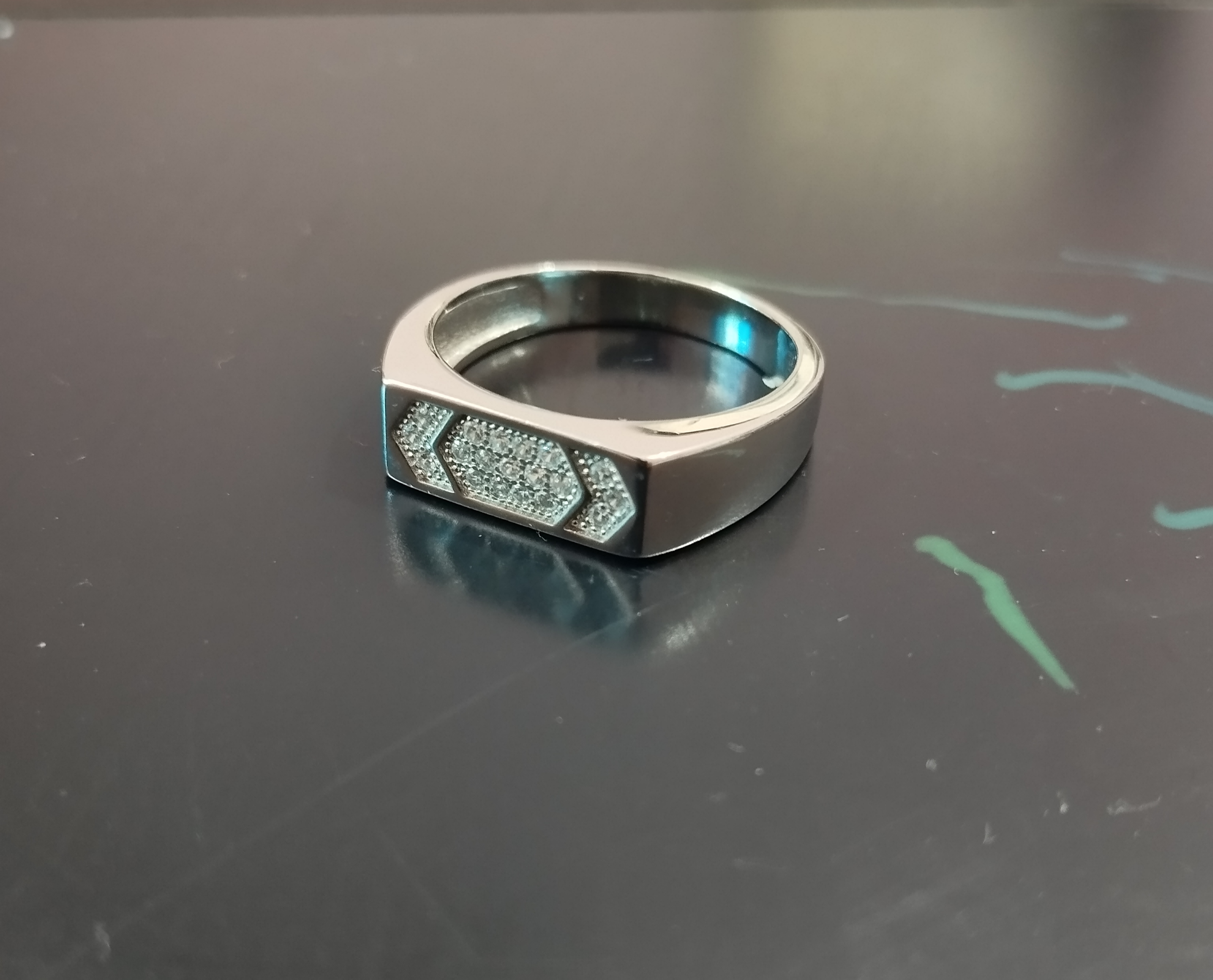 Vanguard Arrow Men’s Silver Ring - View 2