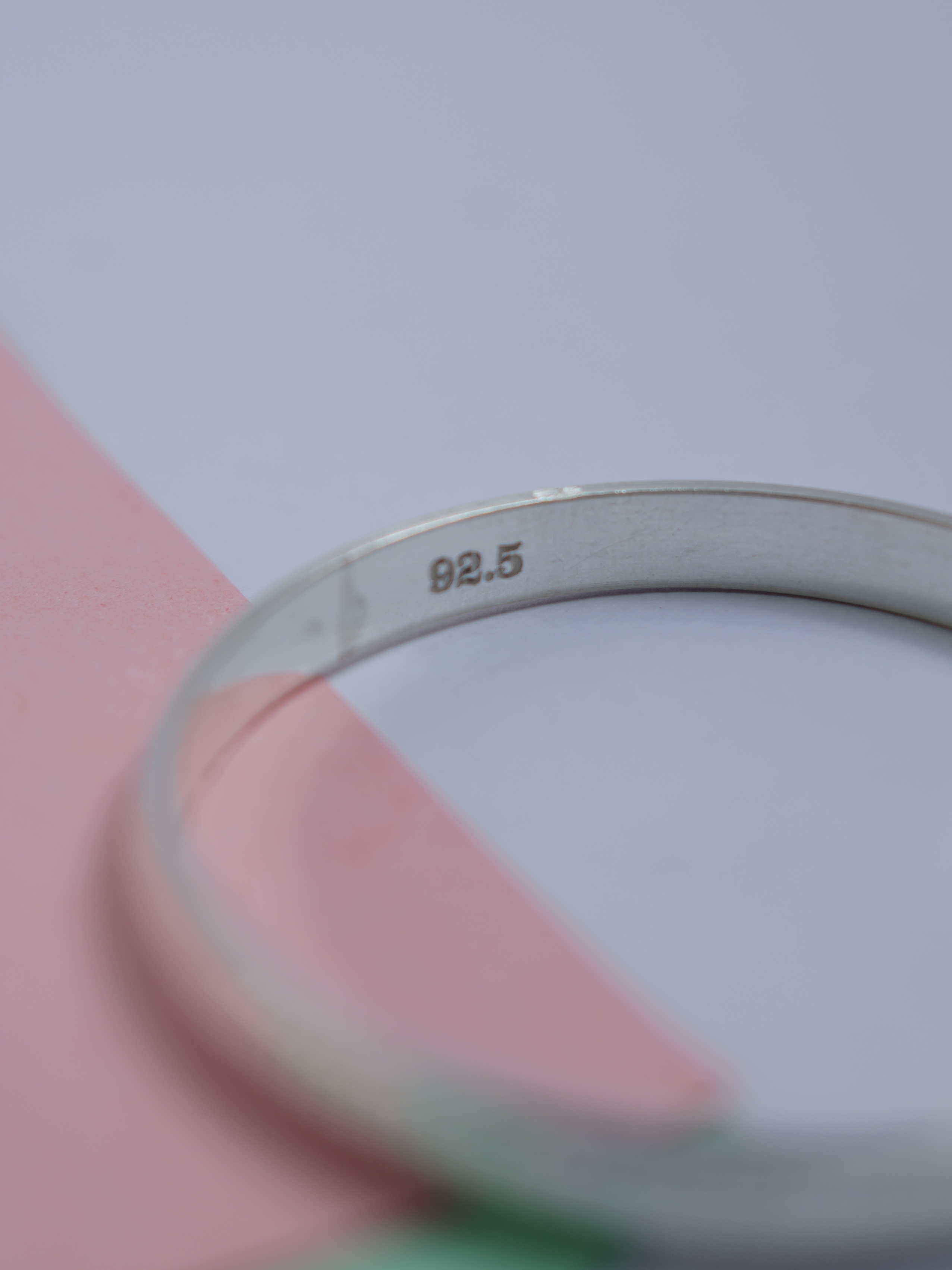 925 Sterling Silver Linear Texture Baby Kada - View 4