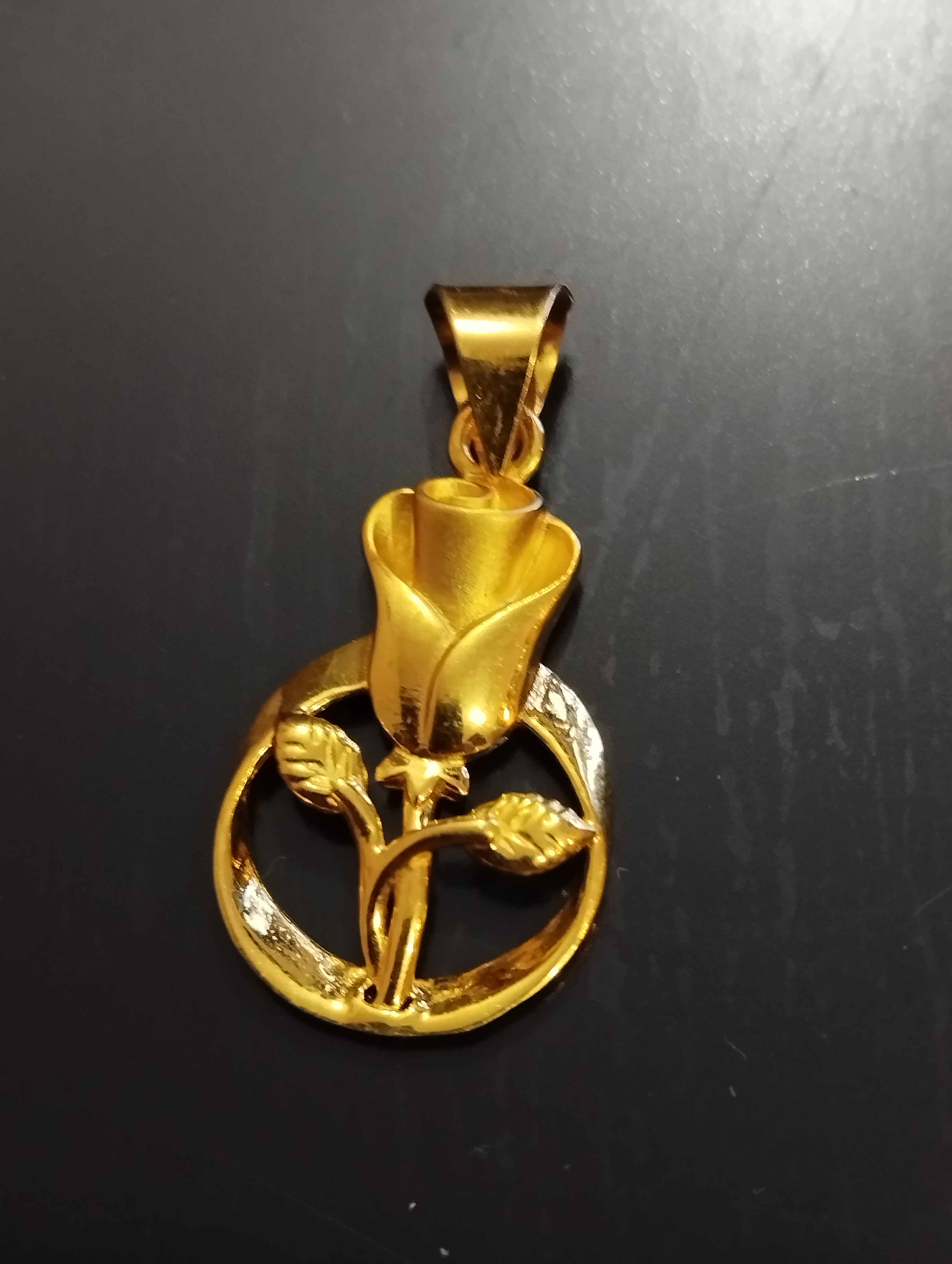 Elegant Rose Bloom Pendant - View 2