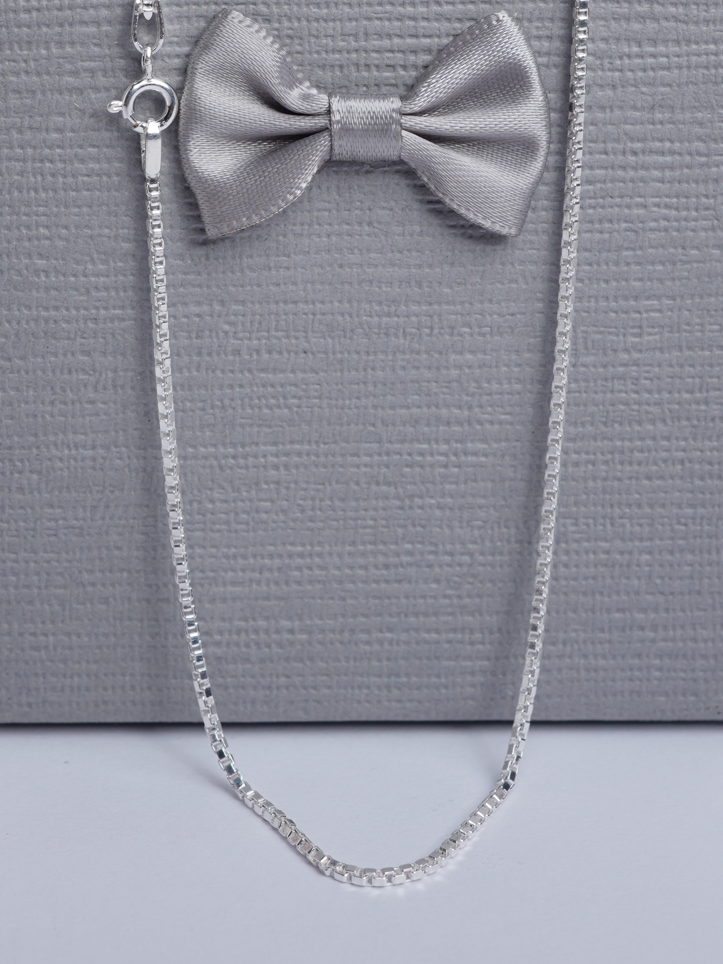 Little Shine Box Link Silver Chain - View 3