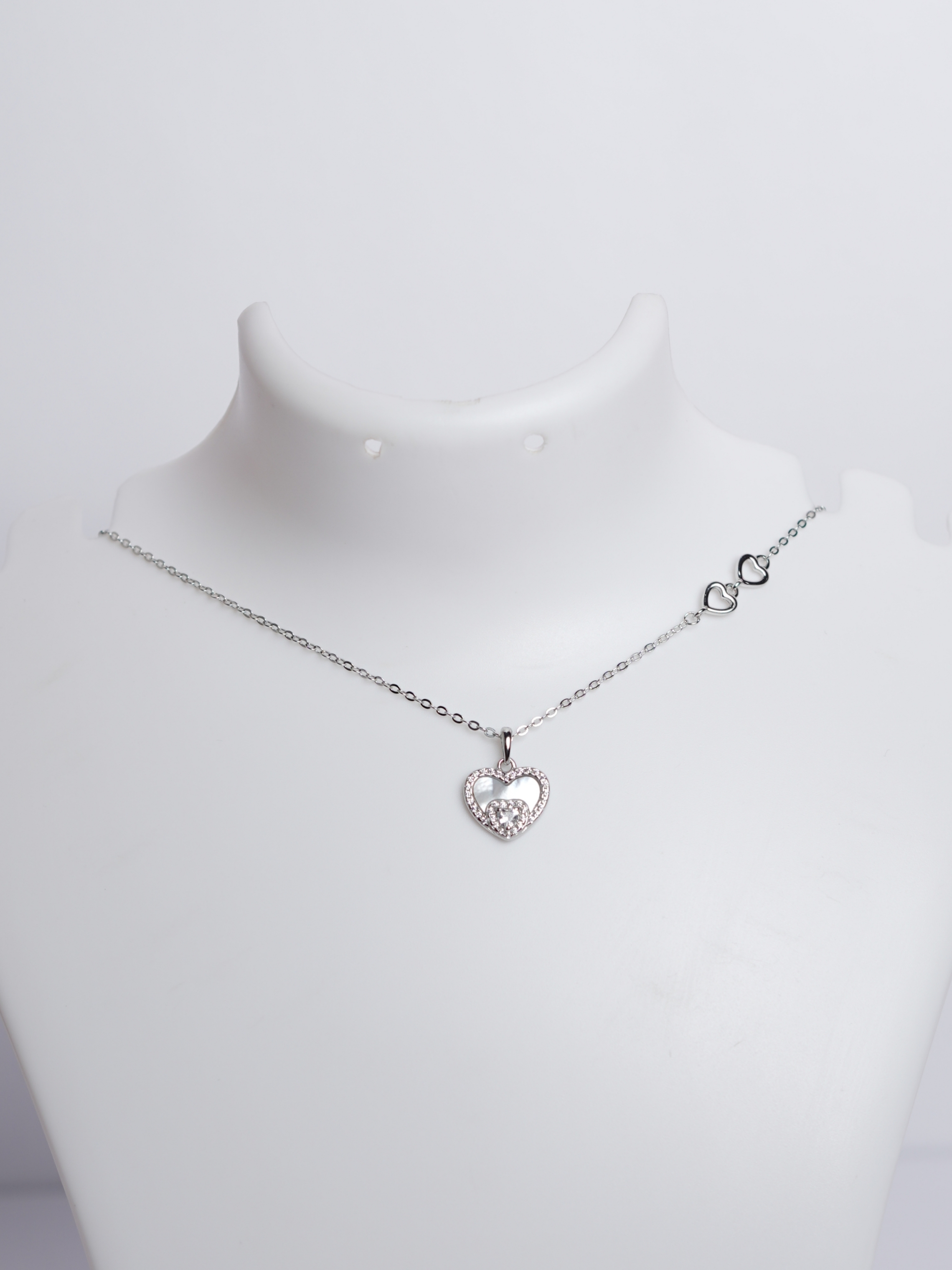 925 Sterling Silver Heart Pendant with Chain for Women - View 6