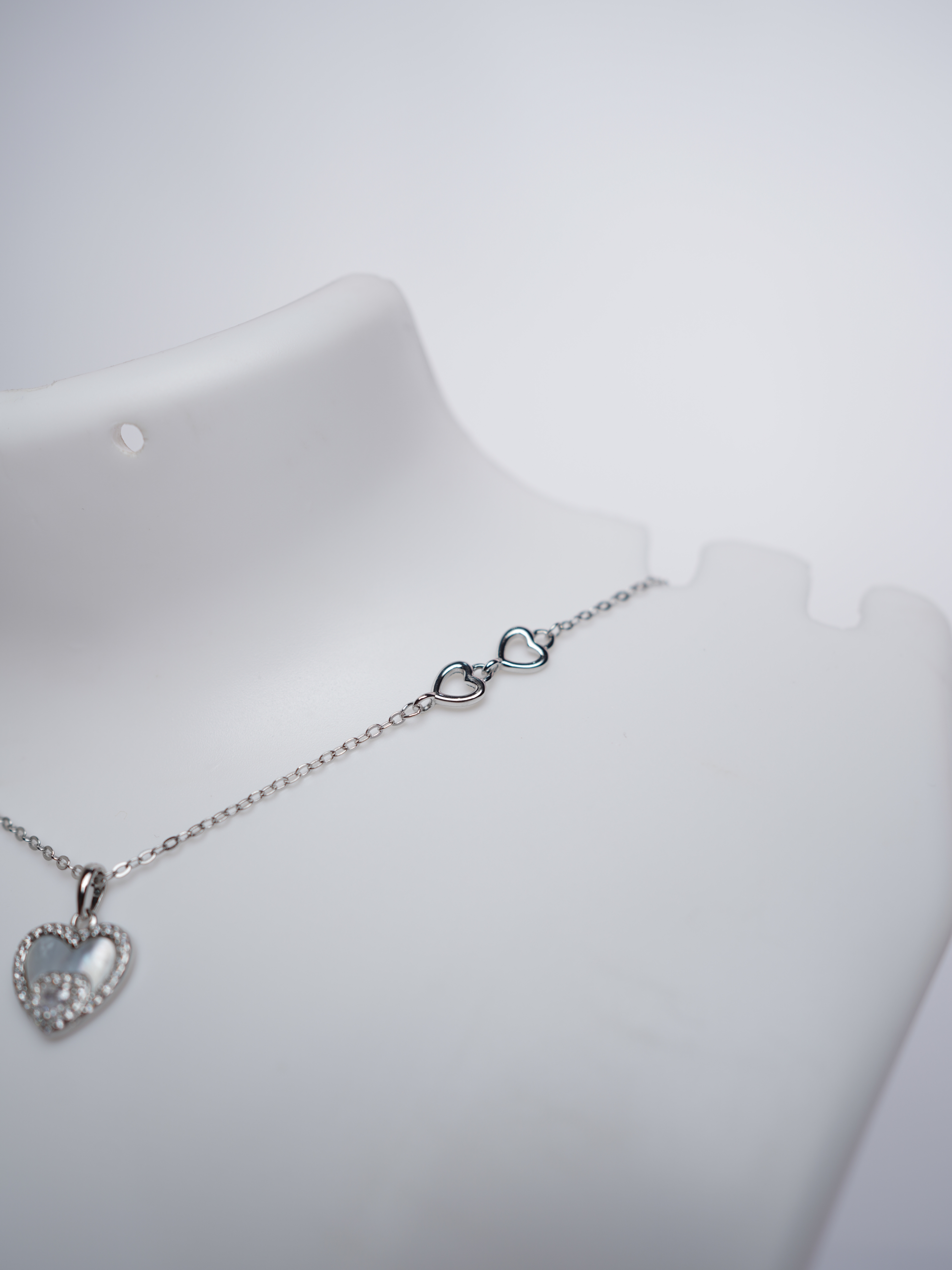 925 Sterling Silver Heart Pendant with Chain for Women - View 5
