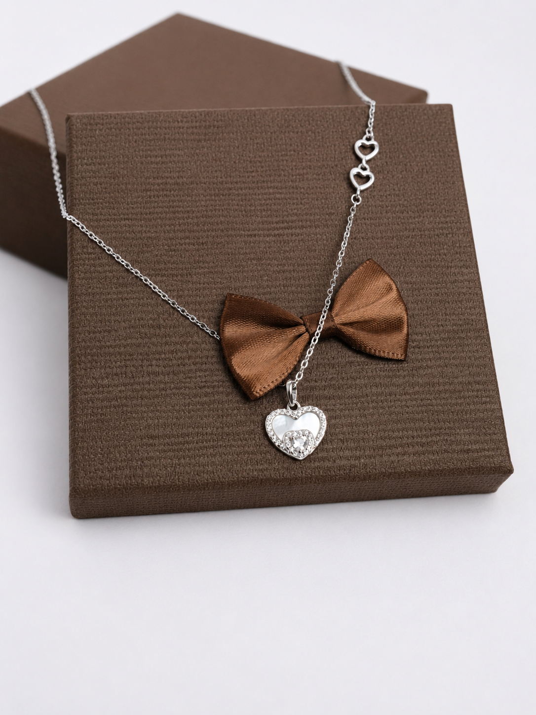 925 Sterling Silver Heart Pendant with Chain for Women - View 7