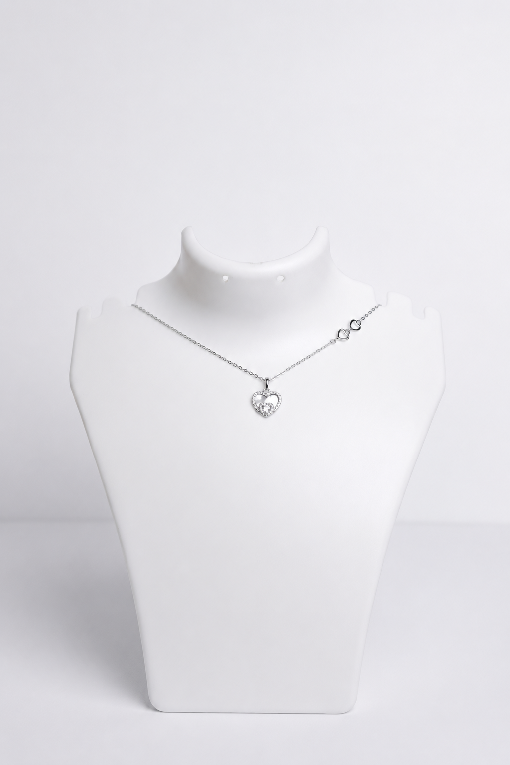 925 Sterling Silver Heart Pendant with Chain for Women - View 4