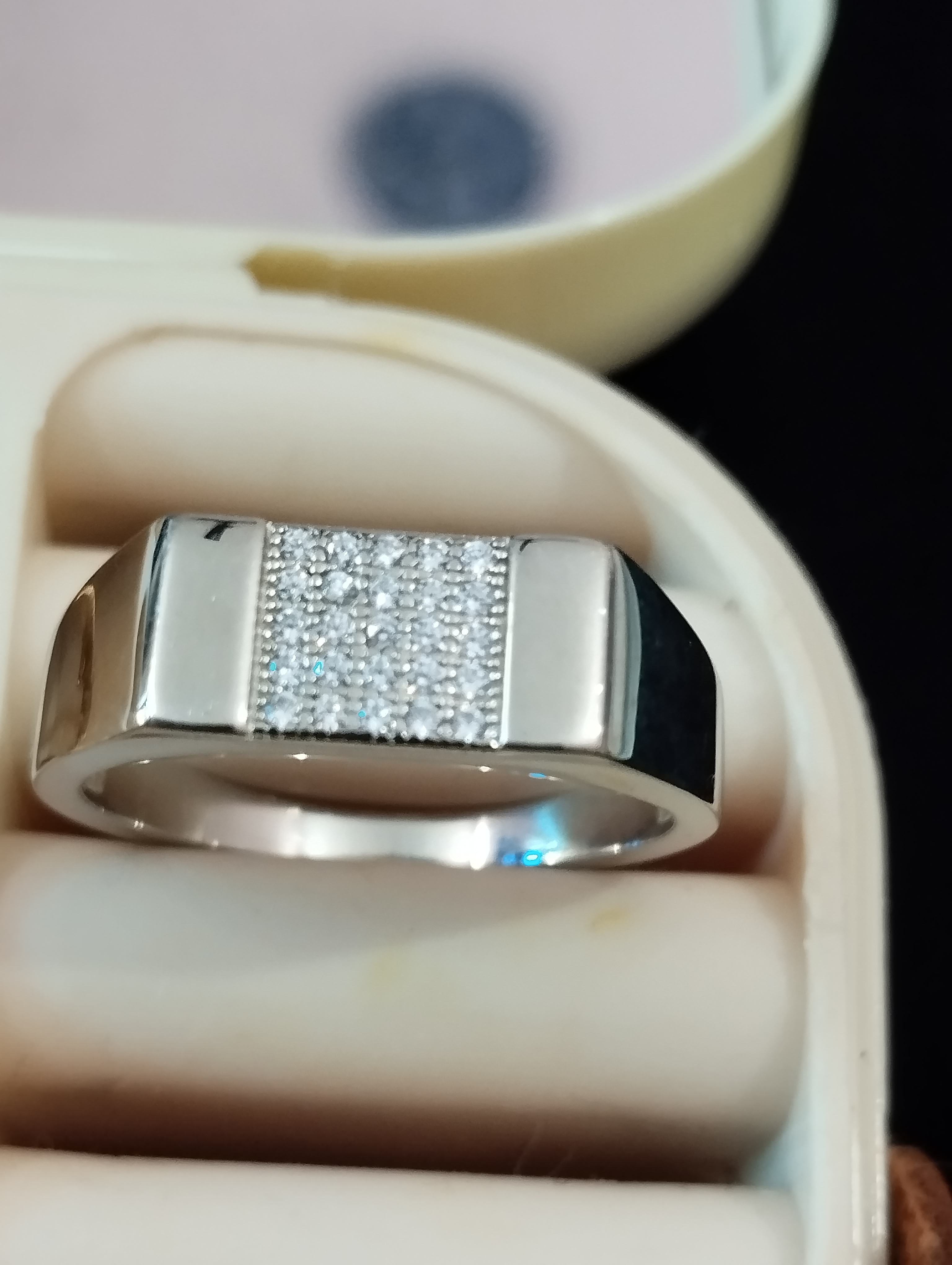 Regal Crest Men’s Silver Ring - View 3