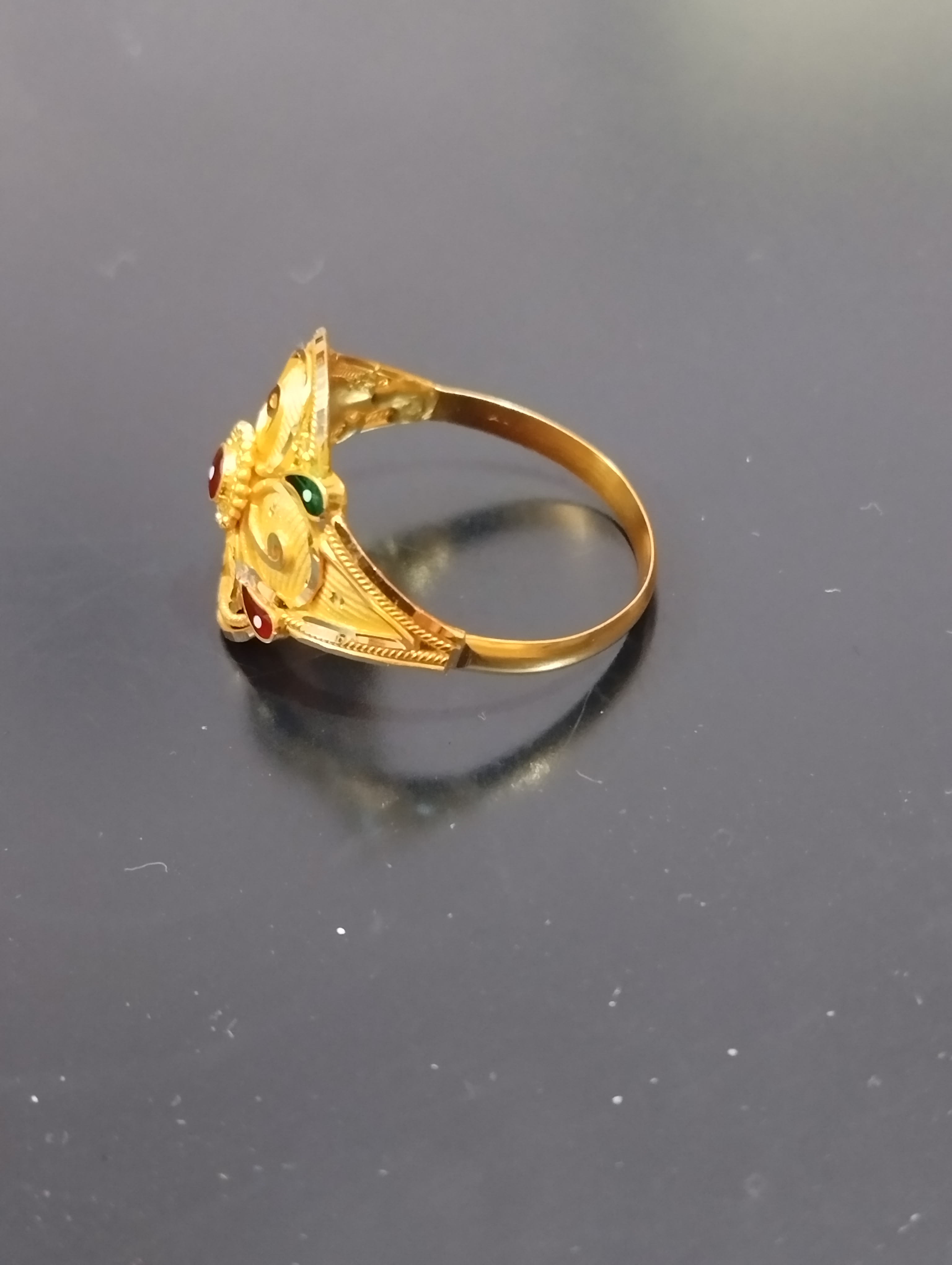 Royal Meenakari Bloom Ring - View 2