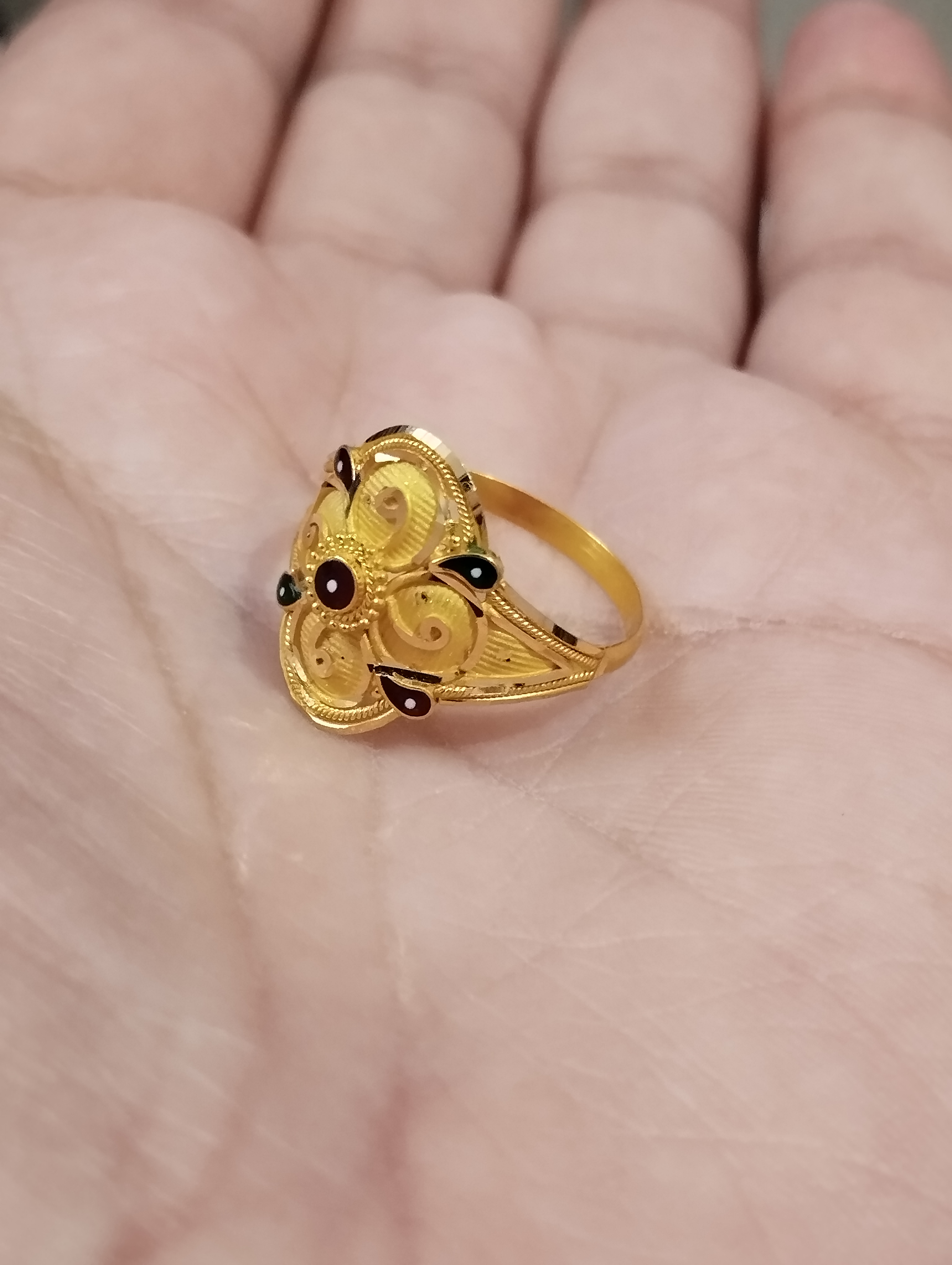 Royal Meenakari Bloom Ring - View 3