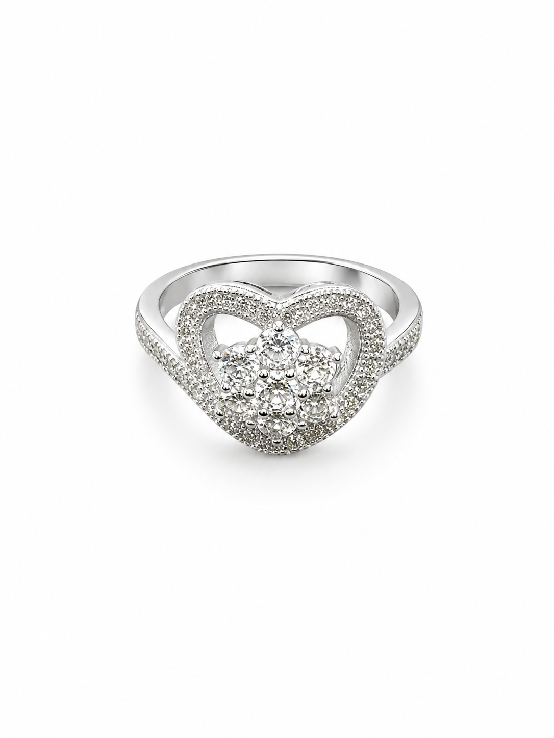 Eternal Heart Bloom 925 Silver Ring - View 2
