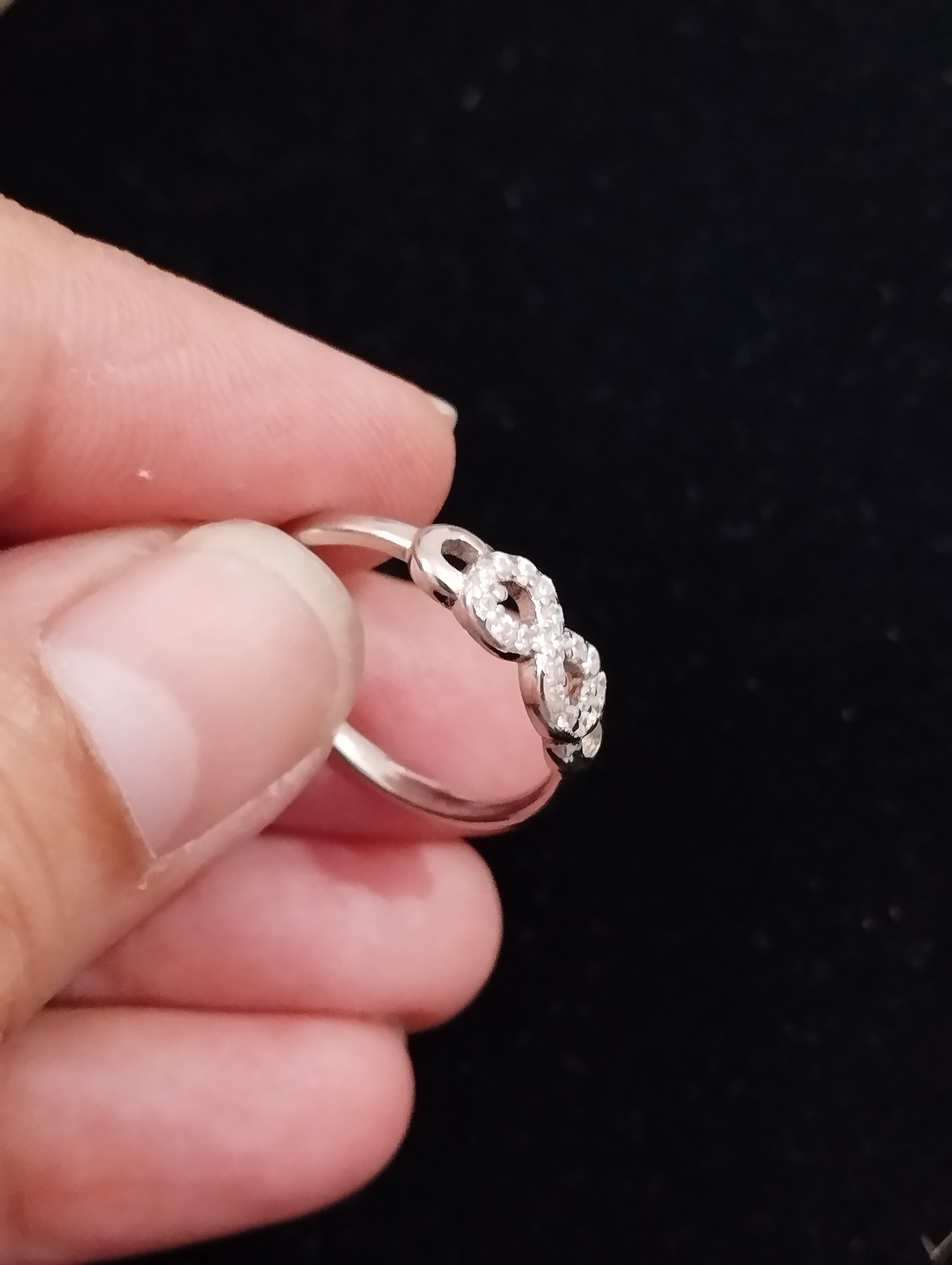 Infinity Spark Silver Ring - View 3