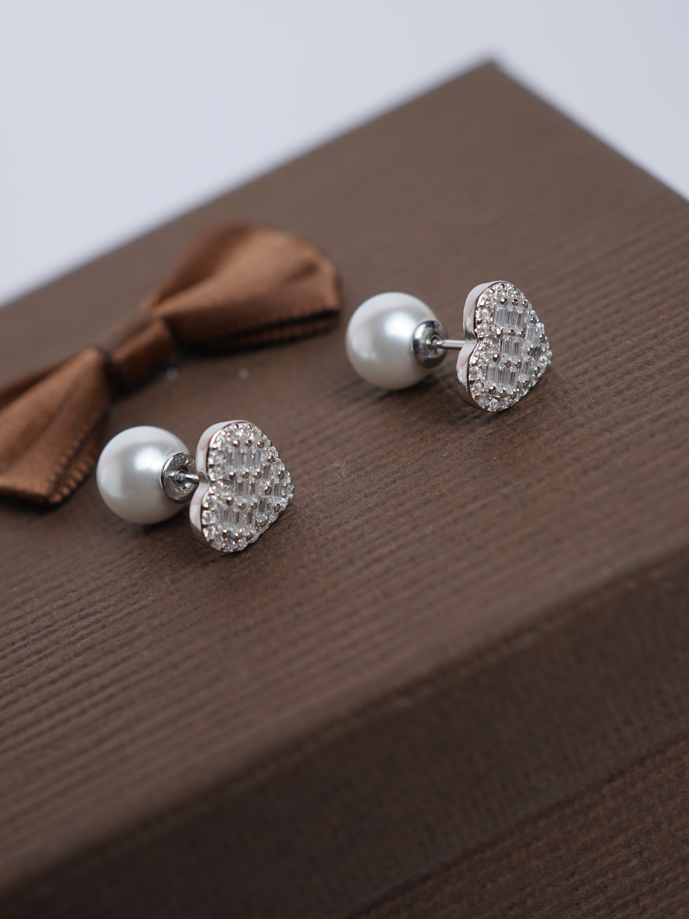 Celeste Heart Dual-Face 925 Sterling Silver Earrings - View 5