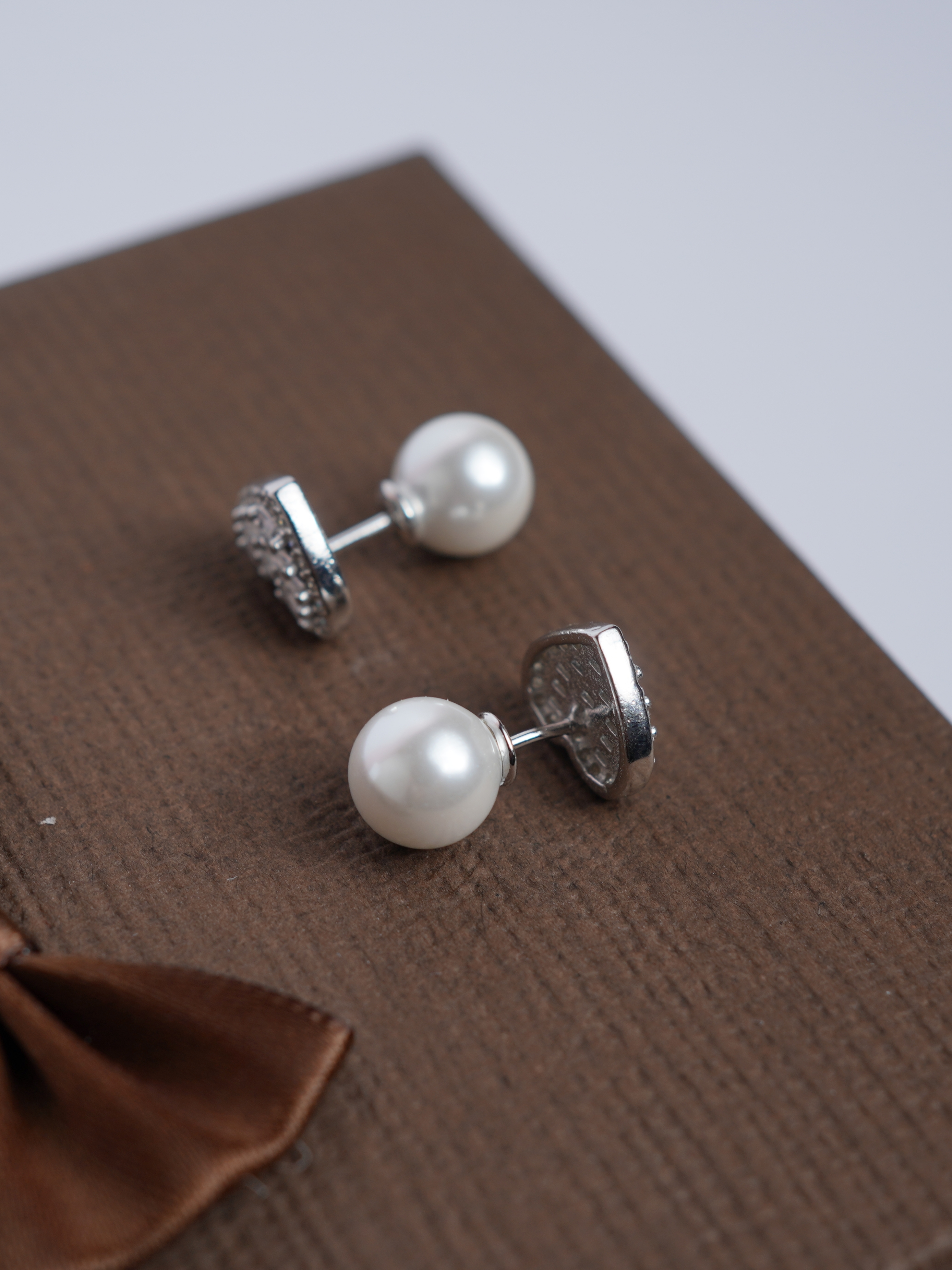 Celeste Heart Dual-Face 925 Sterling Silver Earrings - View 4