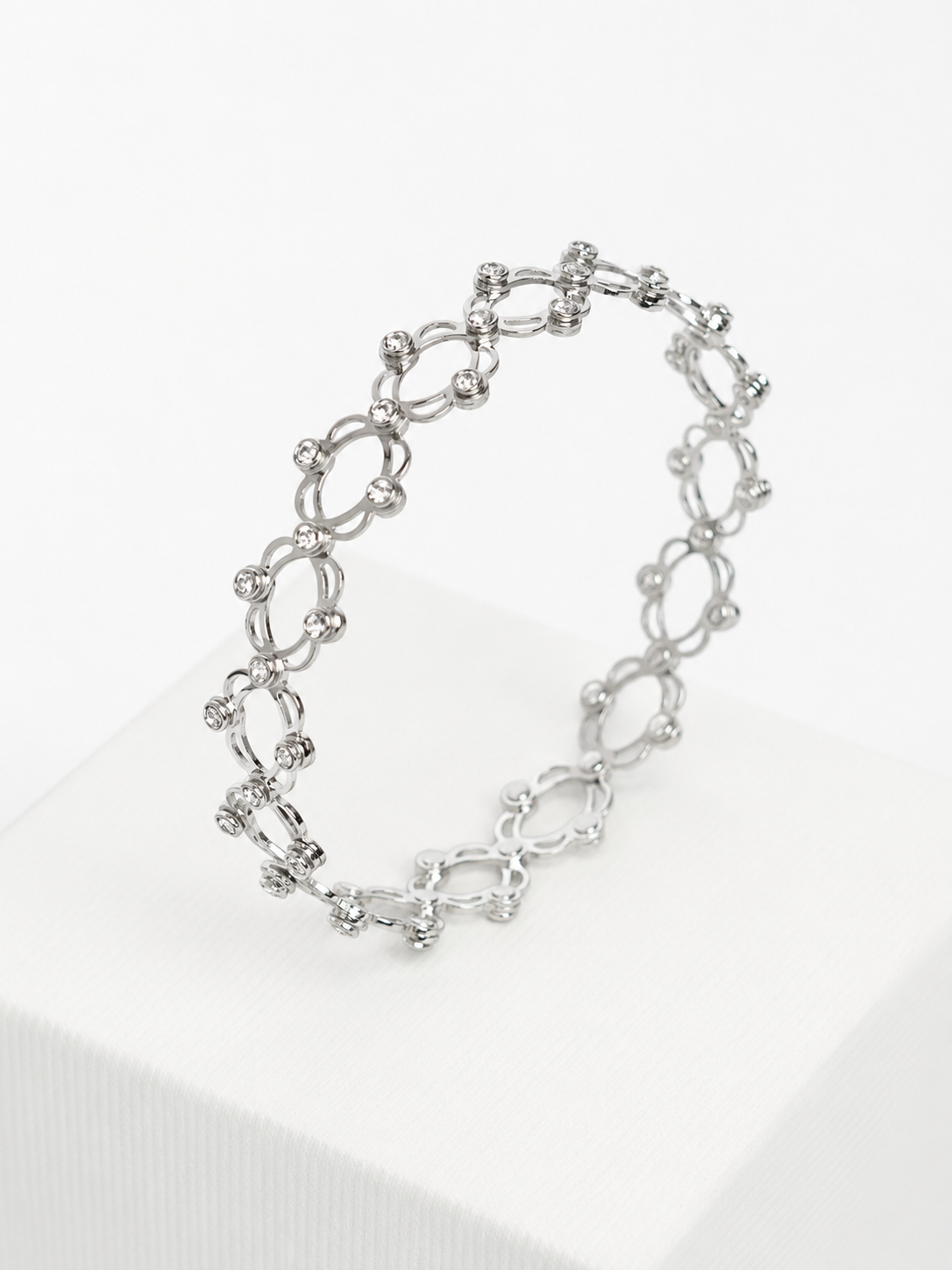 925 Sterling Silver Infinity Bloom Kada Ring for Women | Adjustable Open Bracelet Ring - View 2