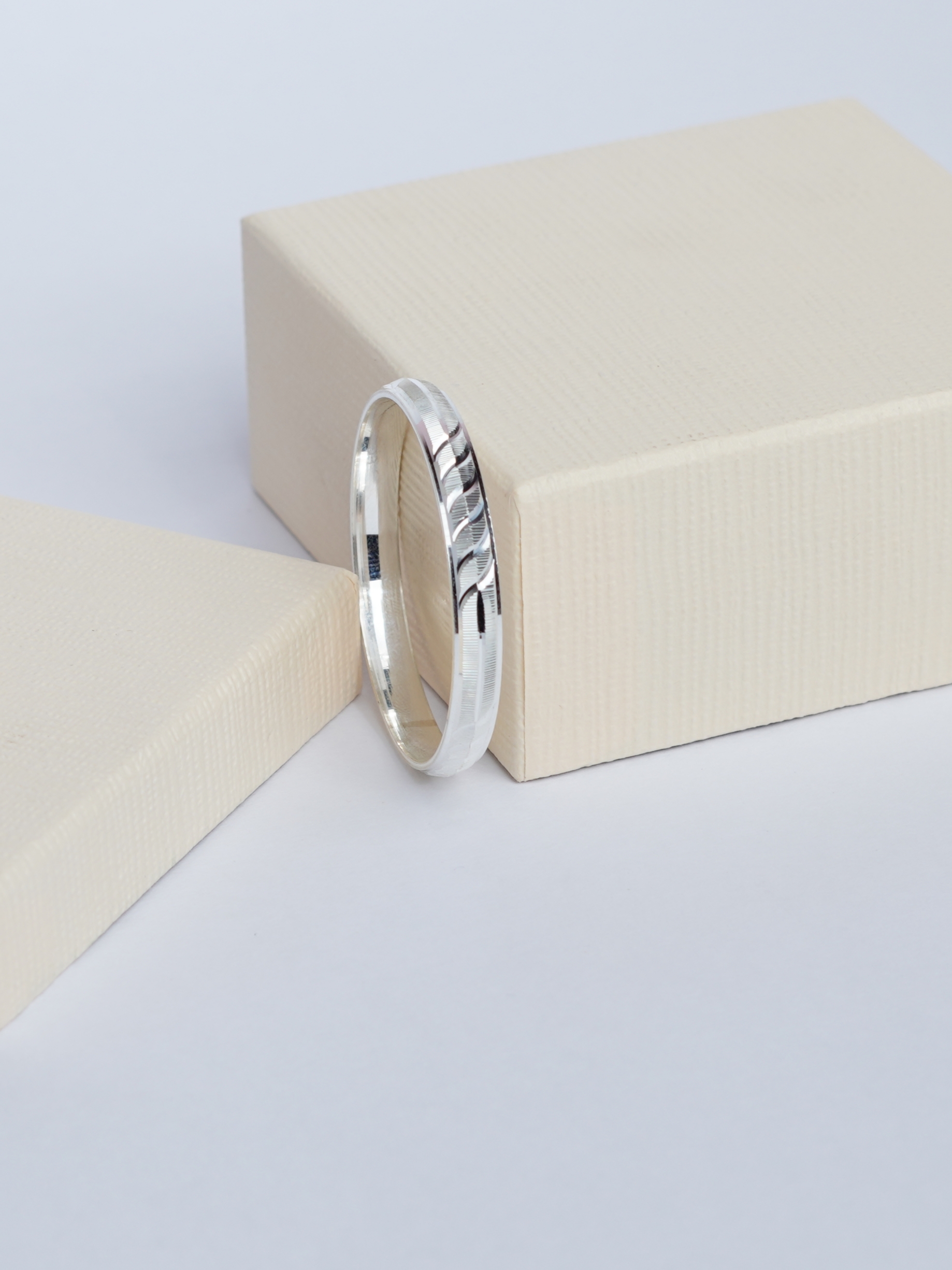 925 Sterling Silver Classic Cut Baby Kada - View 2