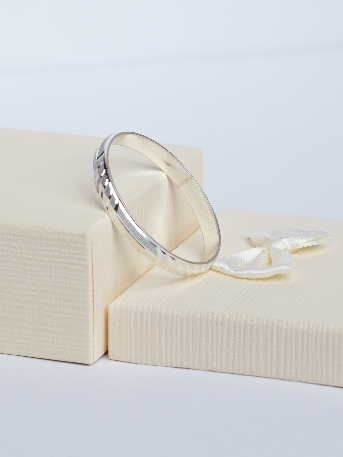 925 Sterling Silver Classic Cut Baby Kada - View 3
