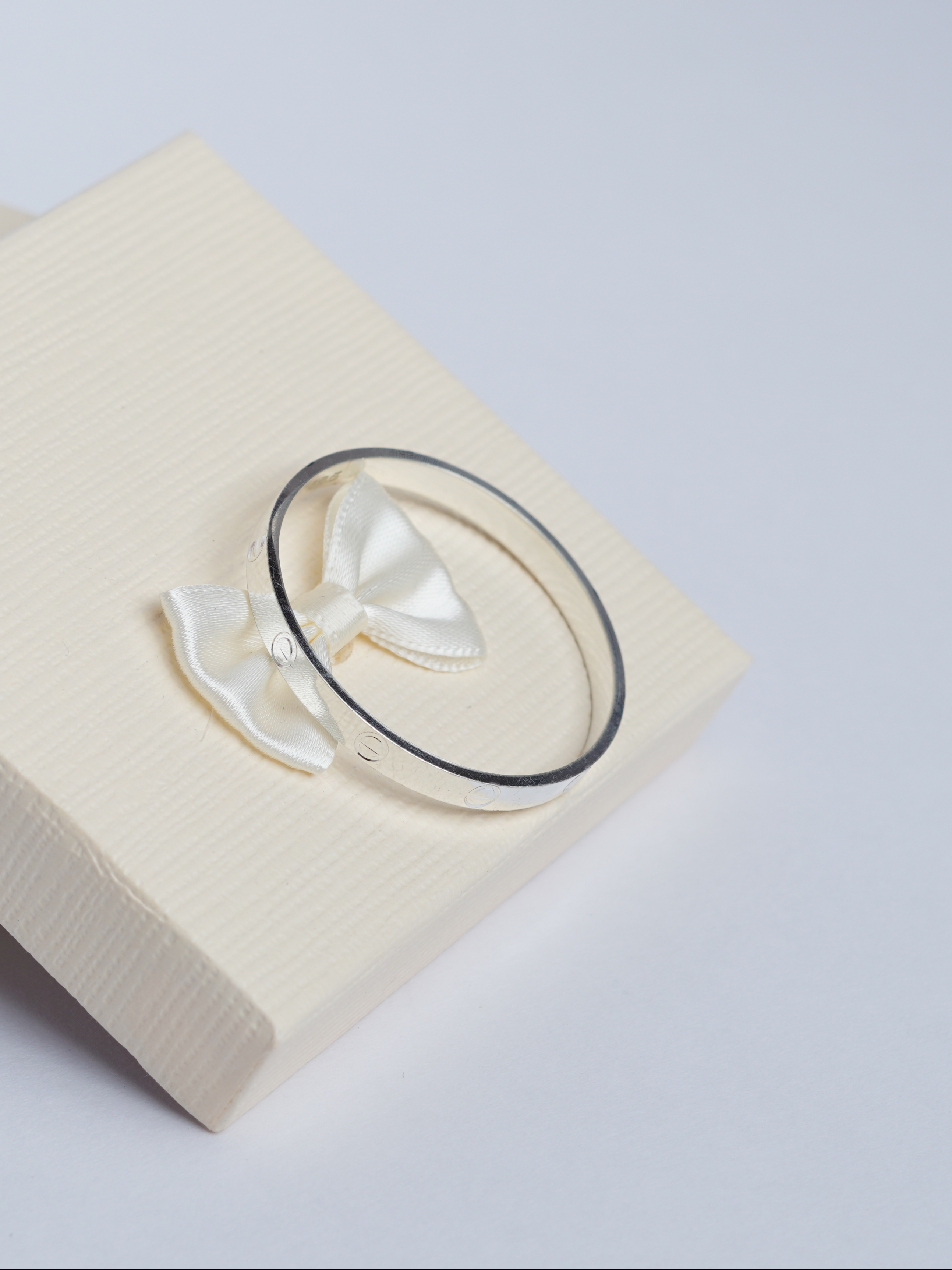 925 Sterling Silver Elegant Screw Motif Baby Kada - View 3