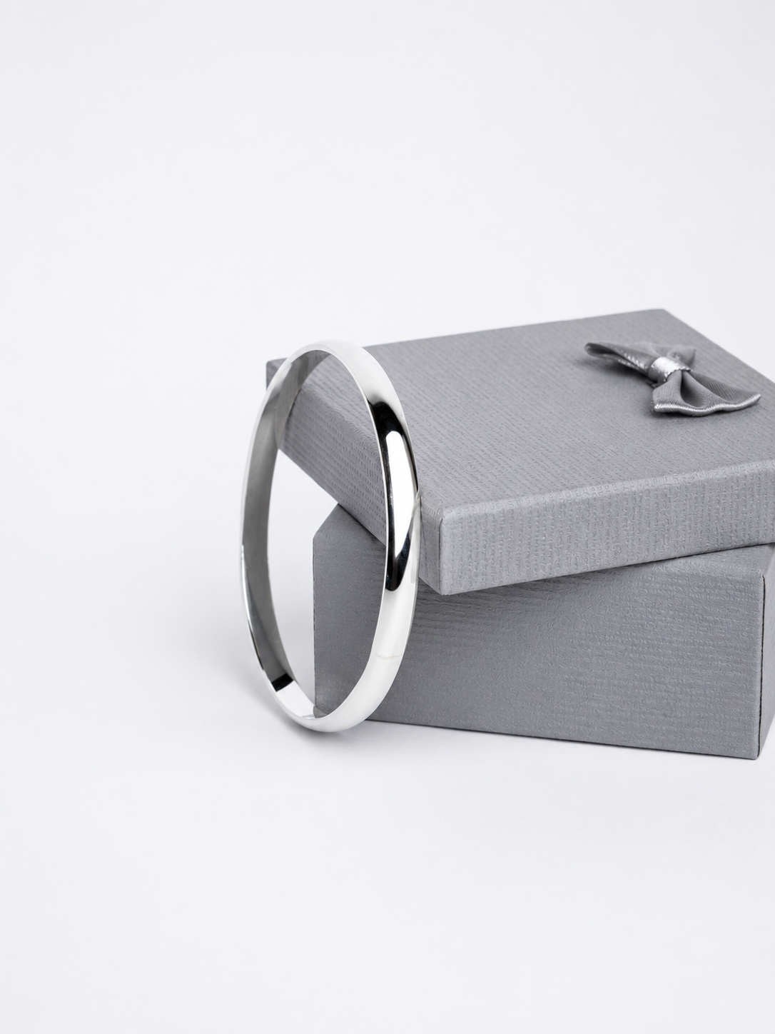 925 Sterling Silver Classic Curve Solid Kada for Men - View 2