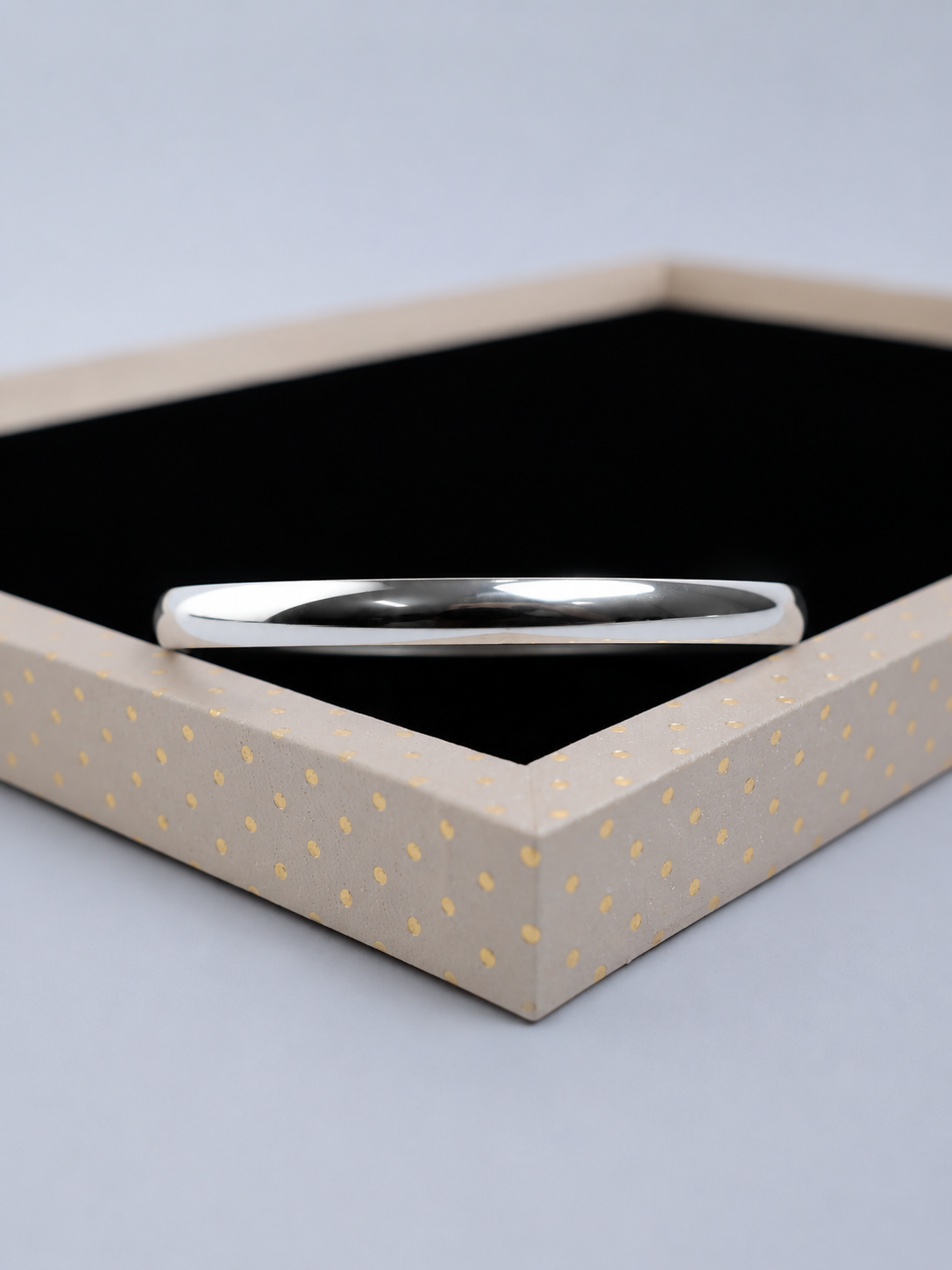 925 Sterling Silver Classic Curve Solid Kada for Men - View 4