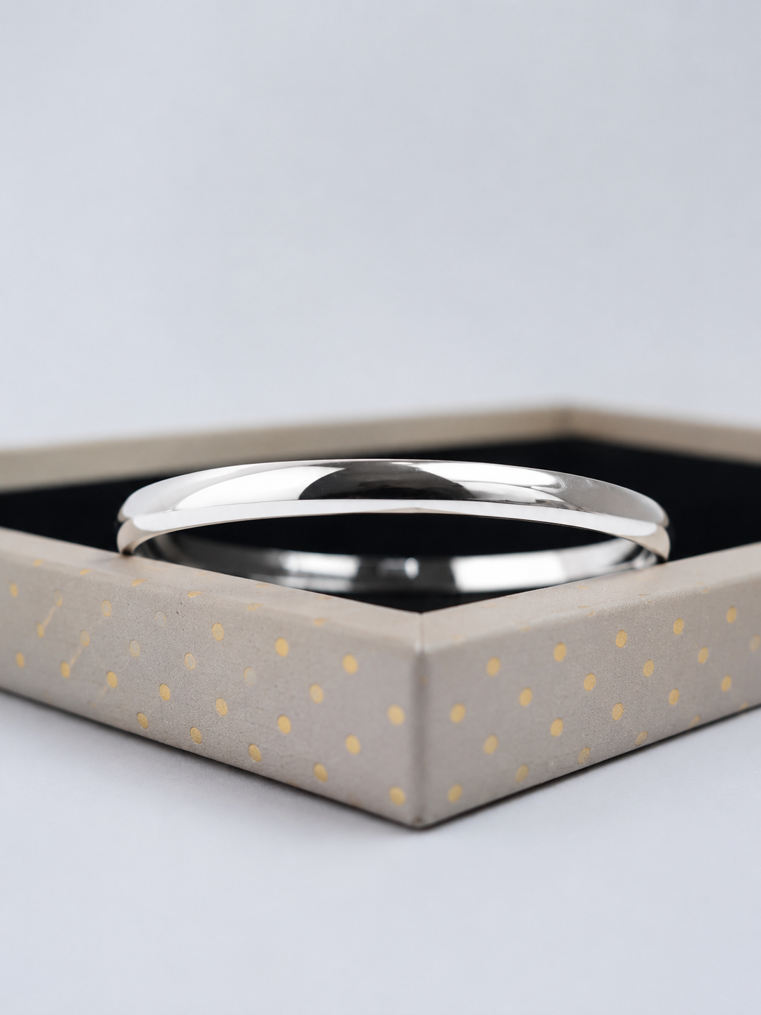 925 Sterling Silver Classic Curve Solid Kada for Men - View 5