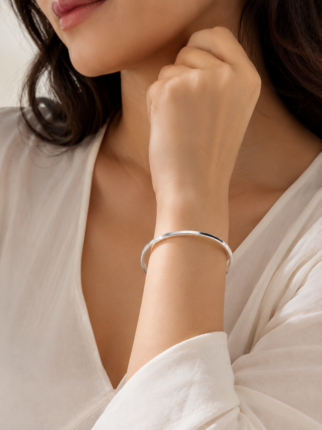 Eterna Edge 925 Sterling Silver Kada - View 2