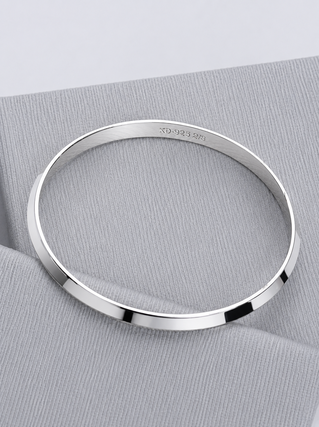 925 Sterling Silver Punjabi Kada for Men & Women | Classic Mirror Finish - View 2