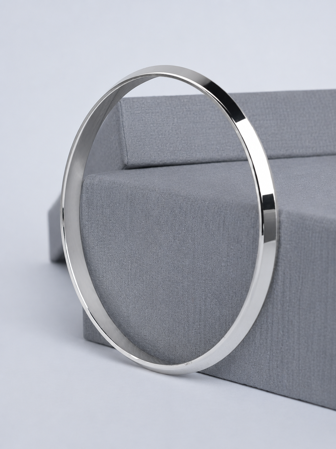 925 Sterling Silver Punjabi Kada for Men & Women | Classic Mirror Finish - View 3
