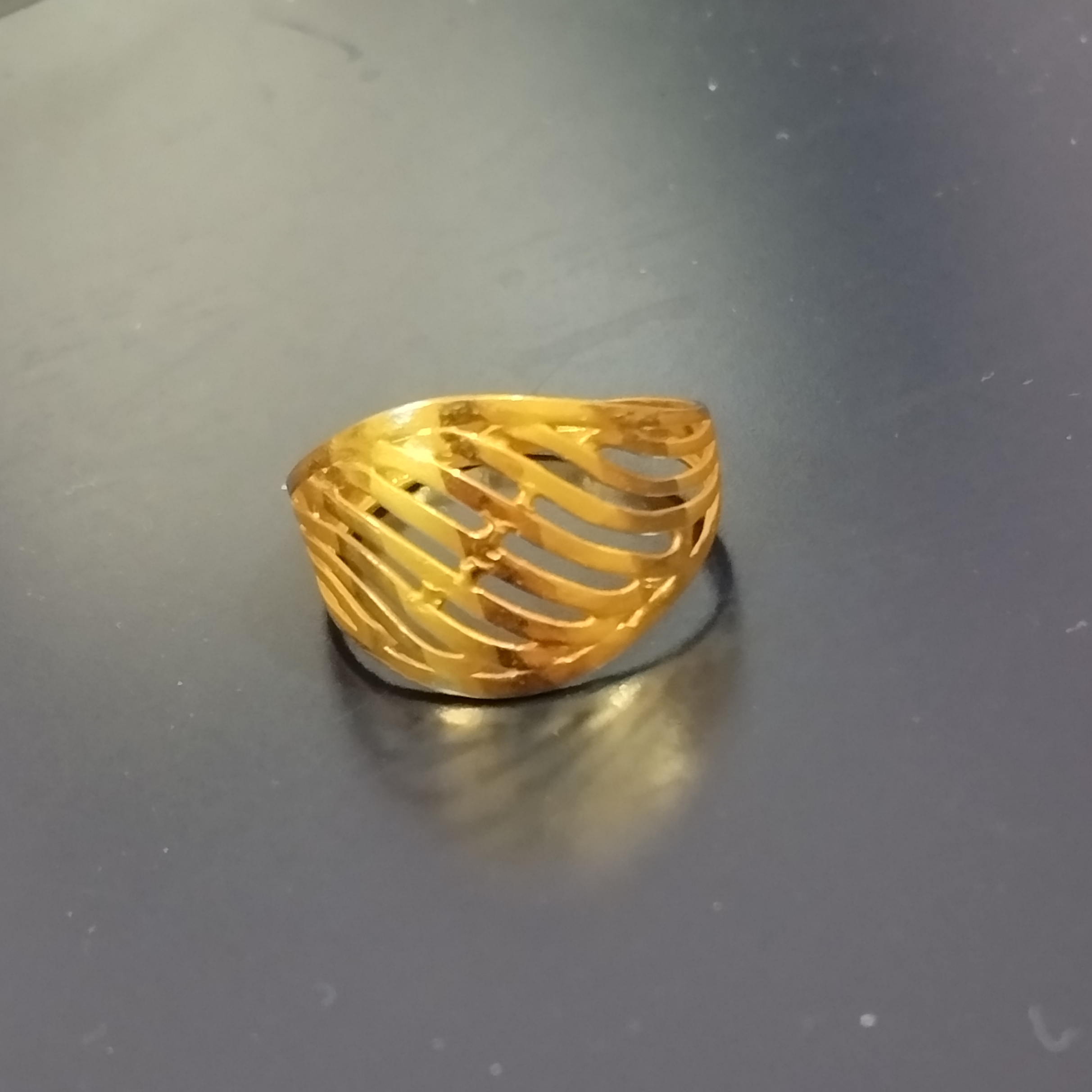 Golden Wave Designer Ring - View 3