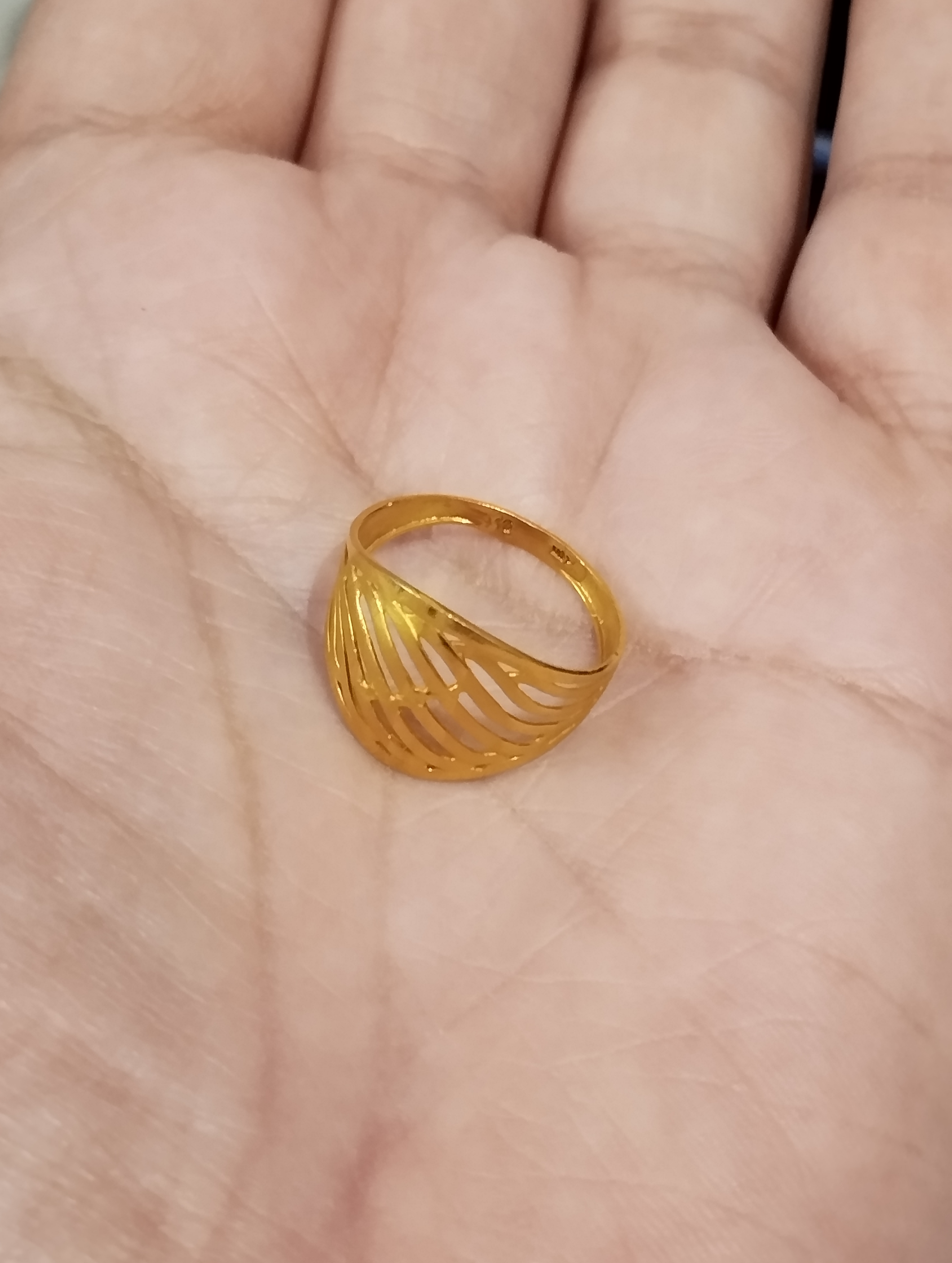 Golden Wave Designer Ring - View 4