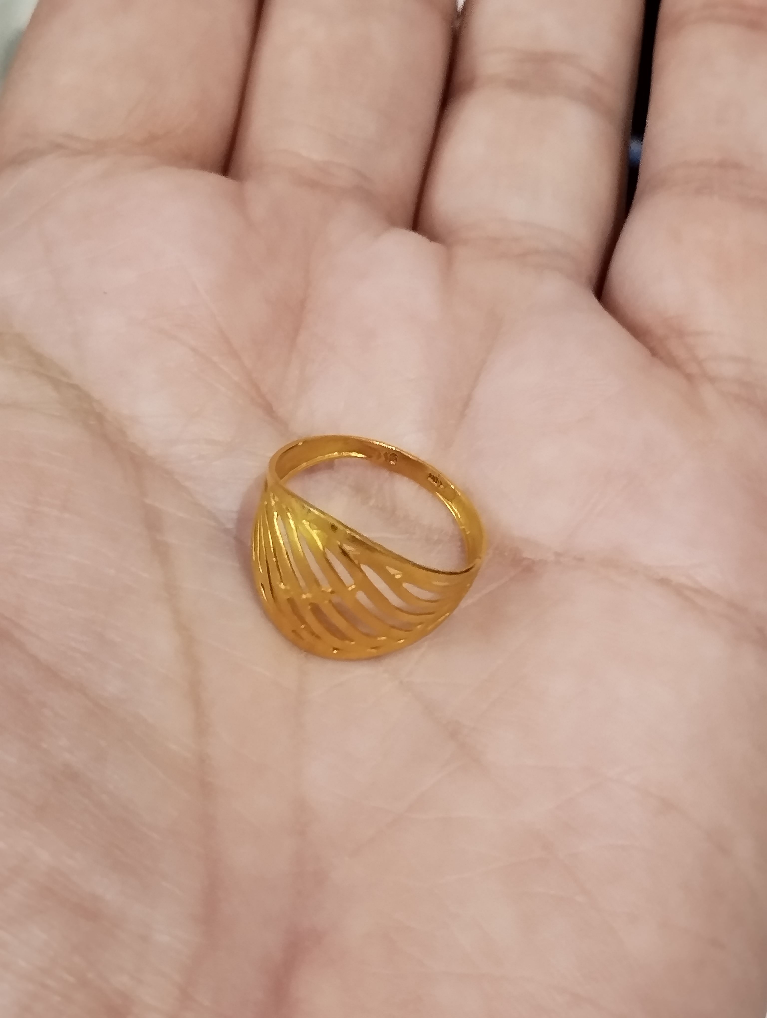 Golden Wave Designer Ring - View 5
