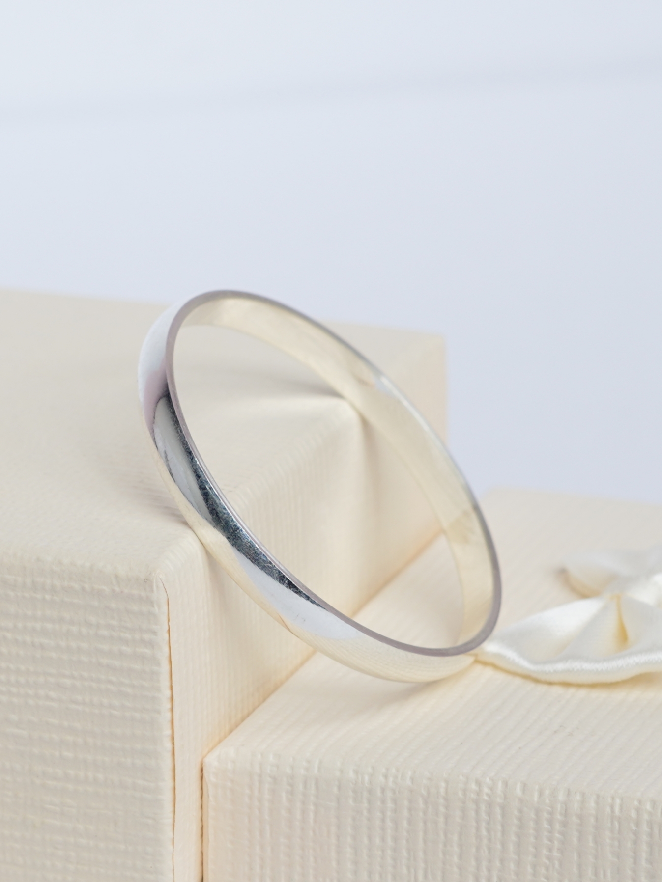 925 Sterling Silver Classic Plain Baby Kada