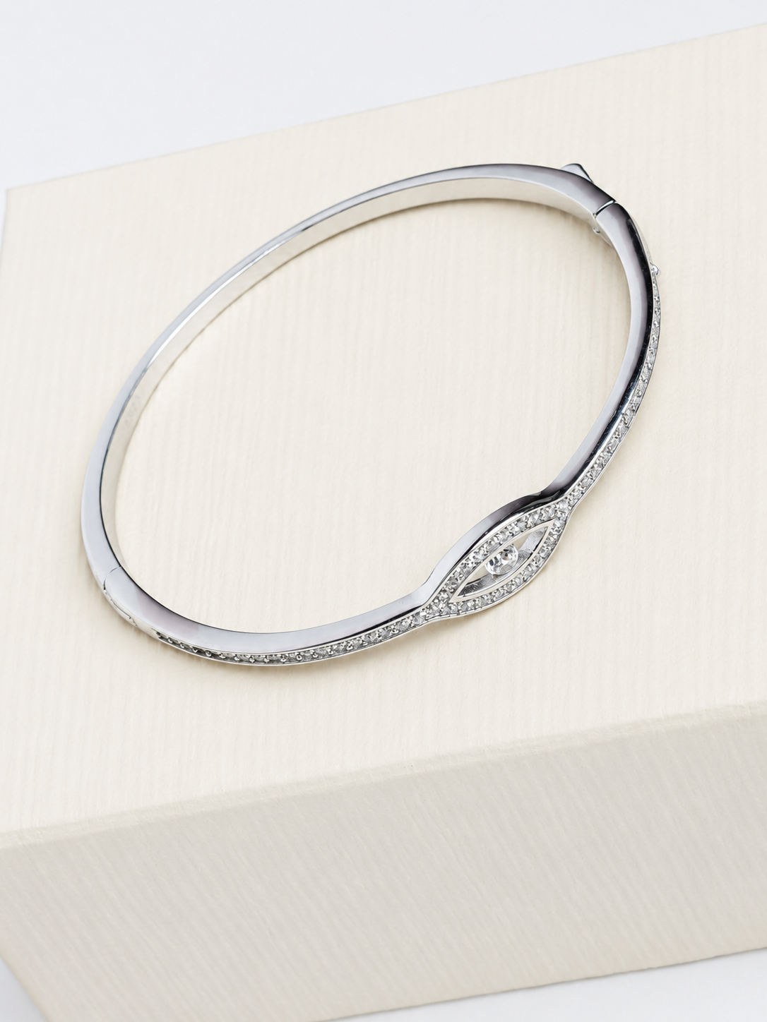 925 Sterling Silver Evil Eye Kada Bracelet for Women - View 3