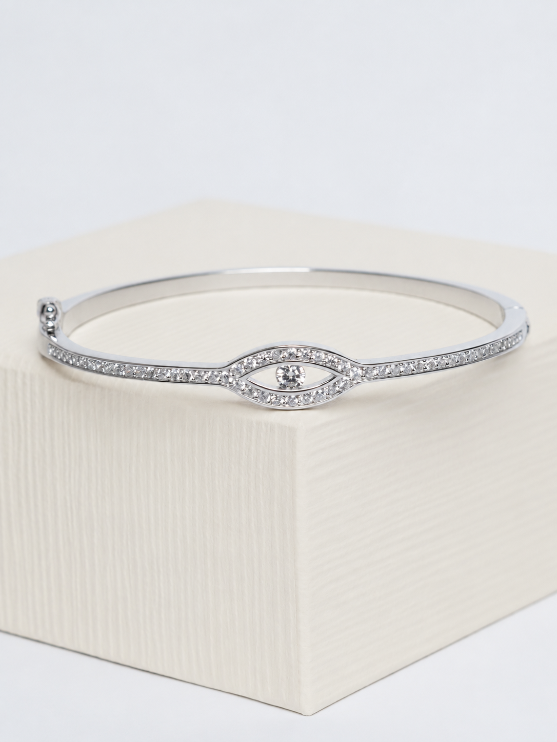 925 Sterling Silver Evil Eye Kada Bracelet for Women - View 4